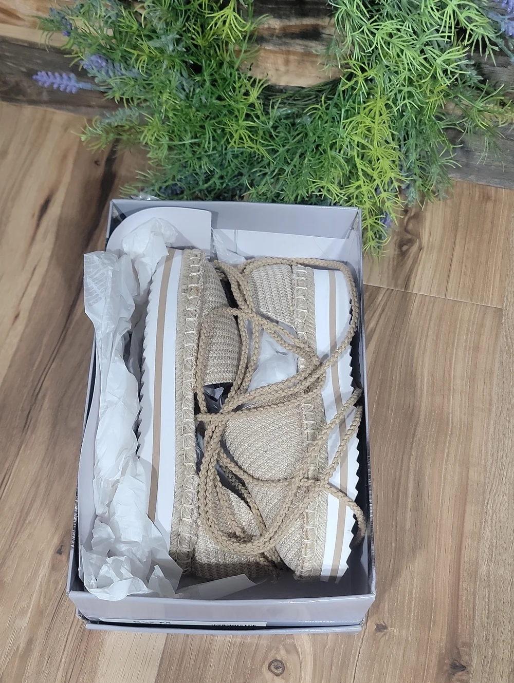 J Lo Lace-Up Espadrilles 6.5